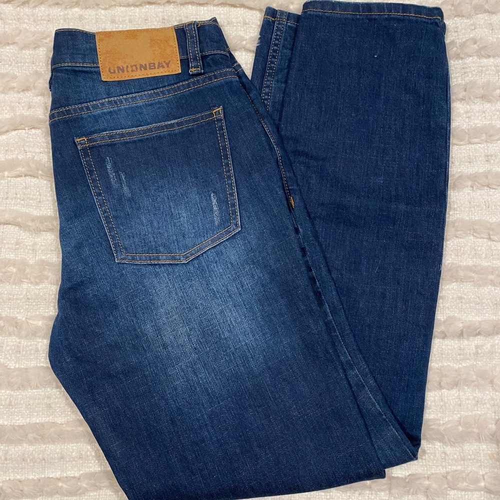 Slim Boyfriend Straight Leg Denim Jeans